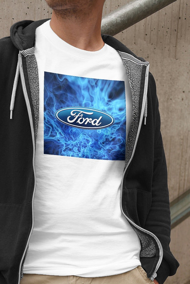 Koszulka z naszywką Ford logo blue