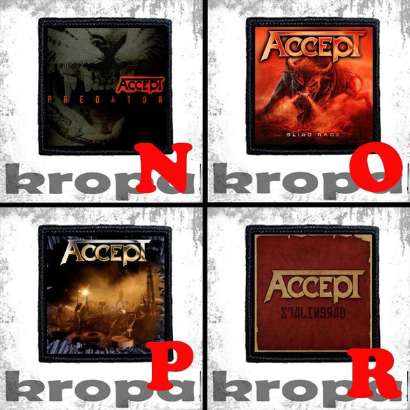 Naszywka ACCEPT 8 X 8 cm Dużo Wzorów!