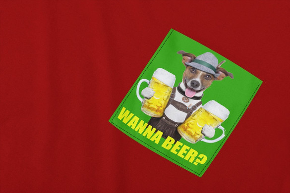 	Koszulka z kieszonką WANNA BEER?