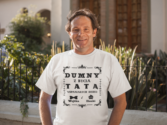 Koszulka dla taty DUMNY Z BYCIA TATĄ