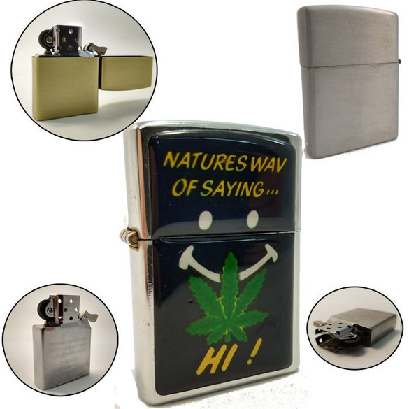 Zapalniczka Benzynowa CANNABIS GREEN