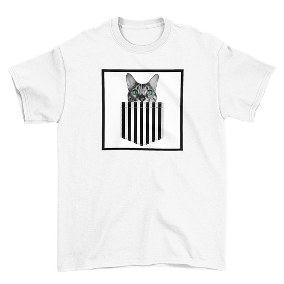 Koszulka z naszywką Cat pocket