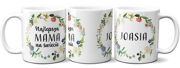 Kubek dla Mamy NAJLEPSZA MAMA + IMIĘ 02