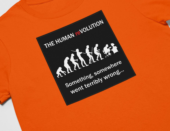 Koszulka z naszywką Human reVOLUTION