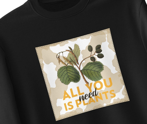 Bluza z naszywką All you need is plants