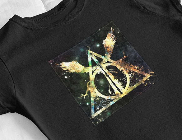 Bluzka damska z naszywką Harry Potter insygnia