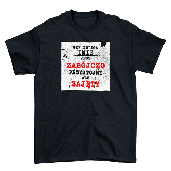 Koszulka z naszywką na Walentynki TWÓJ NAPIS