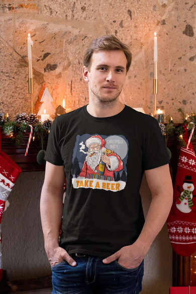 Koszulka świąteczna christmas party św. Mikołaj