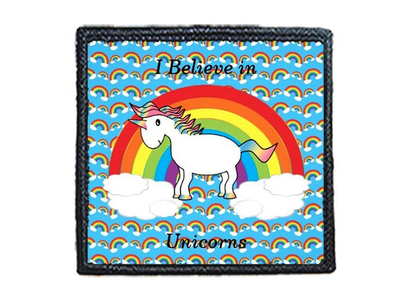 Naszywka I BELIVE IN UNICORNS / WIERZĘ W JEDNOROŻCE