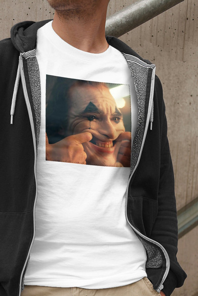 Koszulka z naszywką Joker Happy face