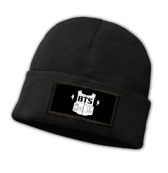 Czapka zimowa z naszywką BTS K-POP LOGO