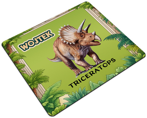 Podkładka Dinozaury Triceratops + imię dziecka 24x19cm