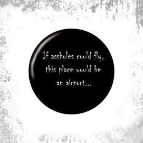 Przypinka IF ASSHOLES COULD FLY...