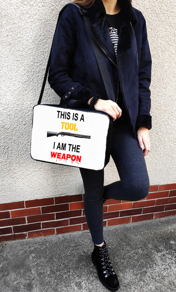 Torba na ramię dla strzelca To tylko narzędzie, Ja jestem bronią