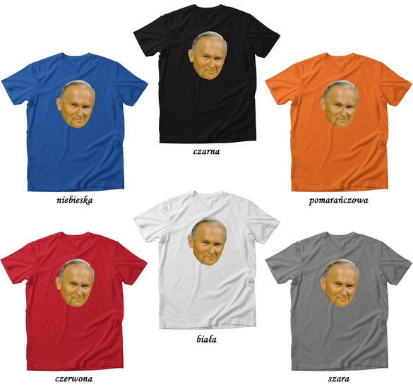 Koszulka Jan Paweł 2 JP2 + Twój napis
