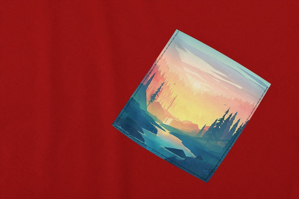 Koszulka z kieszonką KRAJOBRAZ LANDSCAPE