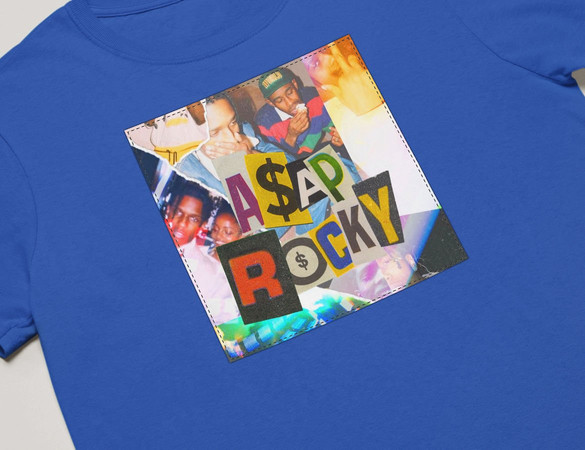 Koszulka z naszywką Asap Rocky collage