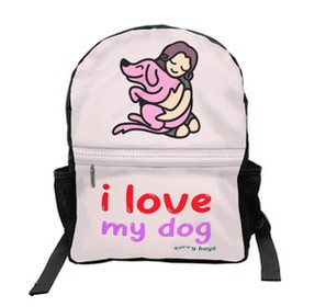 Plecak Szkolny I LOVE MY DOG Dodaj napis!