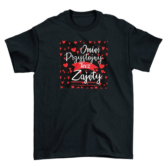Koszulka z naszywką na Walentynki TWÓJ NAPIS