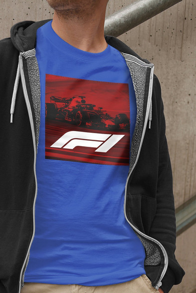 Koszulka z naszywką F1 poster