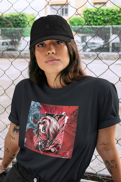 Koszulka z naszywką RED GIRL