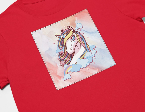 Koszulka z naszywką Unicorne 02