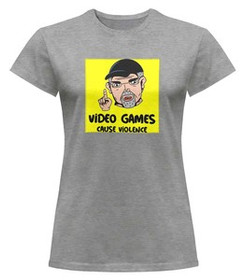 Bluzka damska z naszywką Video games...