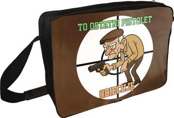 Torba na ramię dla strzelca To ostatni Pistolet. Obiecuję