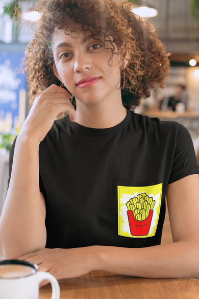 Koszulka z kieszonką FRIES TIME