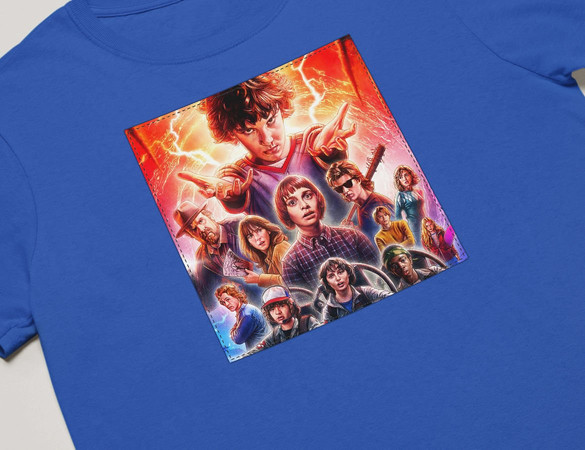 Koszulka z naszywką Stranger Things squad 2