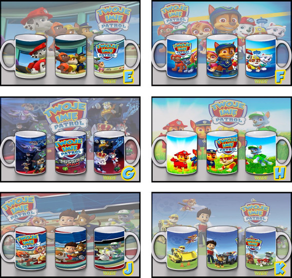 Psi Paw Patrol Poduszka + Kubek +Imię Na Prezent