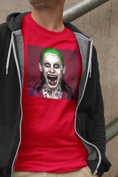 Koszulka z naszywką Joker Jared Leto Scream