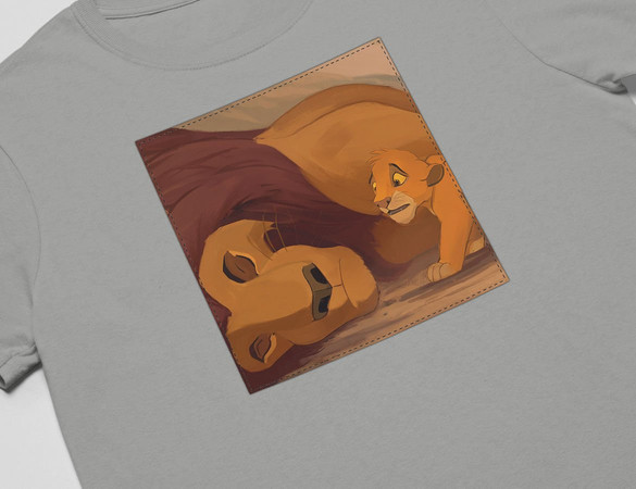 Koszulka z naszywką Mufasa dies