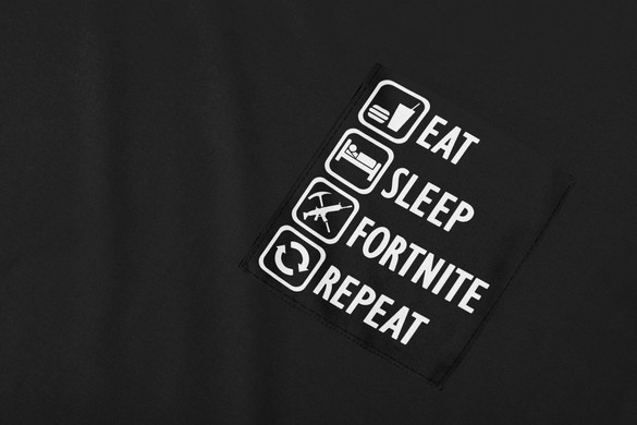 Koszulka z kieszonką Eat Sleep Fortnite ..