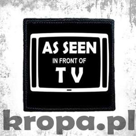 Naszywka AS SEEN IN FRONT OF TV