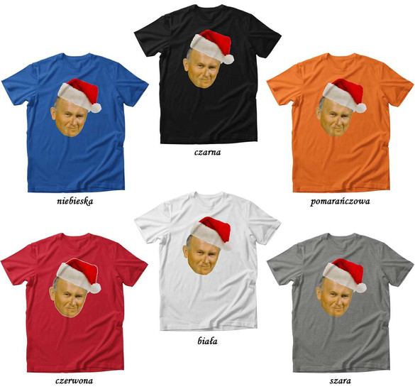 Koszulka Jan Paweł 2 JP2 świąteczna