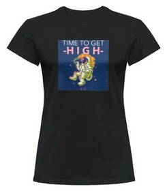 Bluzka damska z naszywką Time to get high
