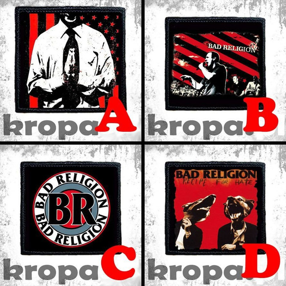 Naszywka BAD RELIGION 8 X 8 cm Dużo Wzorów!