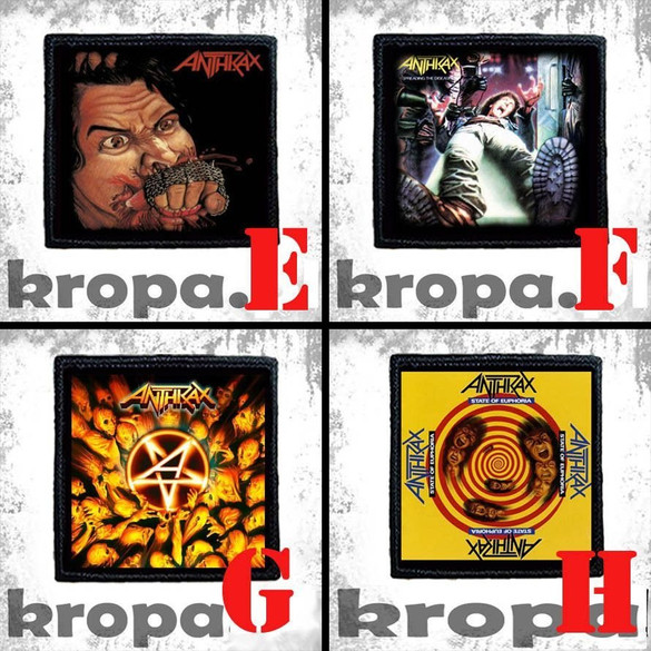 Naszywka ANTHRAX 10 x 10 cm  Dużo Wzorów!