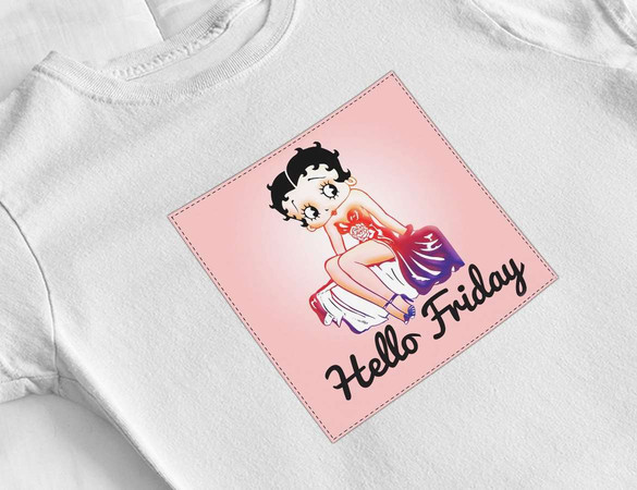 Bluzka damska z naszywką Hello Friday