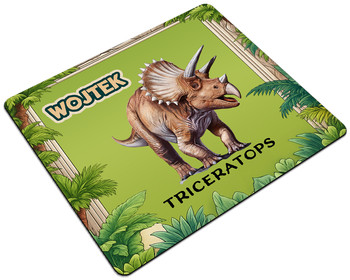 Podkładka Dinozaury Triceratops + imię dziecka 24x19cm