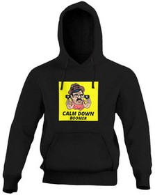 Bluza z naszywką Calm down boomer