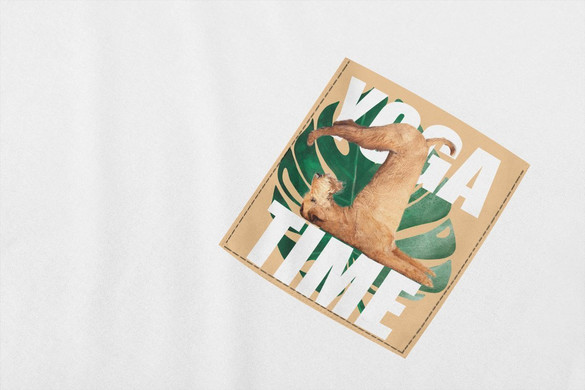 Koszulka z kieszonką YOGA DOG 03