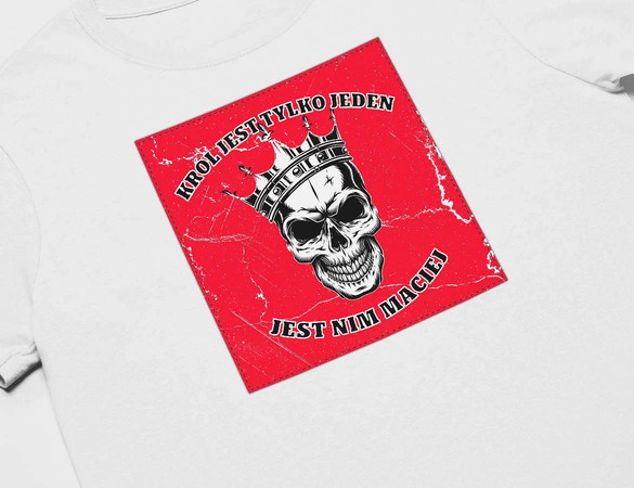 Koszulka z naszywką na Walentynki TWÓJ NAPIS