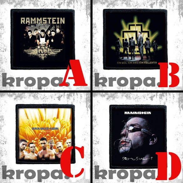 Naszywka RAMMSTEIN 8 X 8 cm Dużo Wzorów!