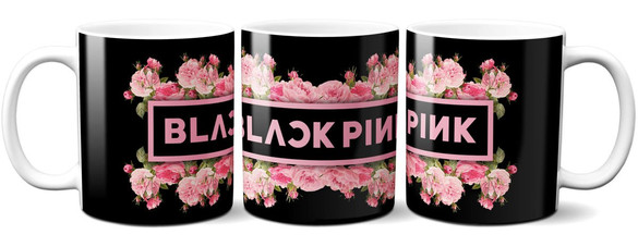 Kubek BlackPink Flower logo