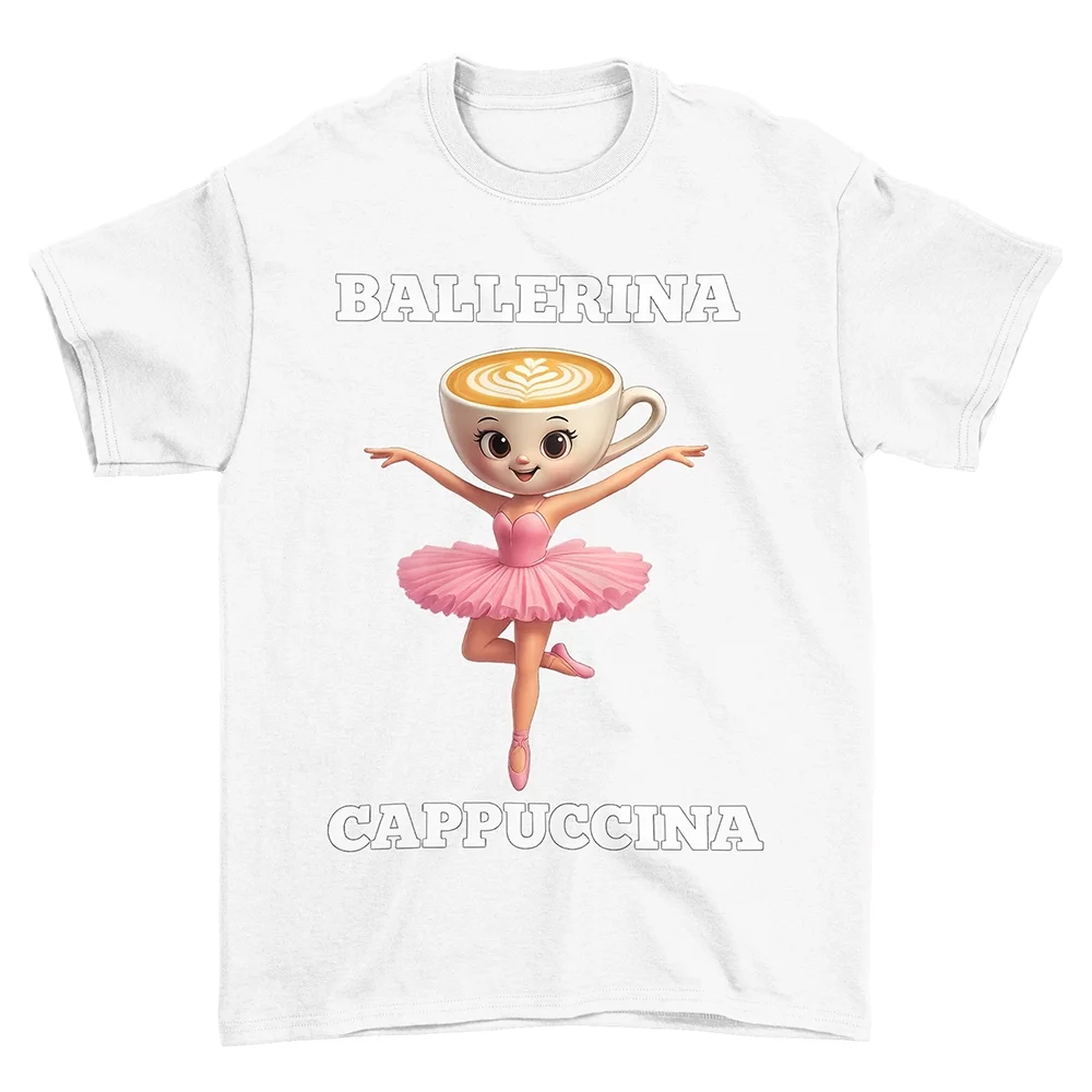 Koszulka Italian Brainrot Ballerina Cappucina Biała 12-14 lat