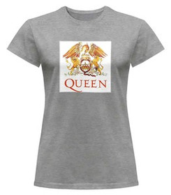 Bluzka damska z naszywką Queen logo white