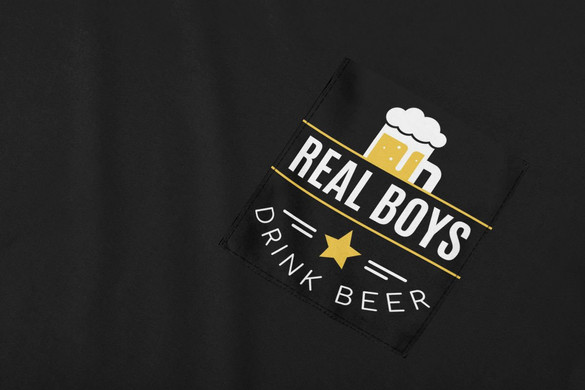 Koszulka z kieszonką REAL BOYS DRINK BEER