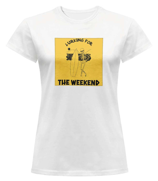 Bluzka damska z naszywką Lurking for the weekend